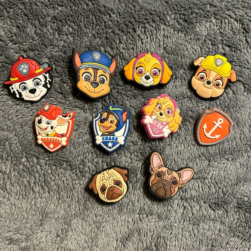 Charms for Crocs - Paw Patrol Lot (10 charms)